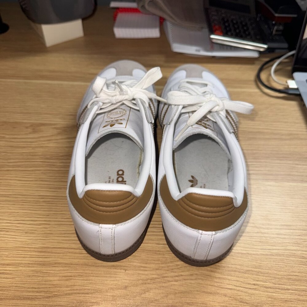 Adidas Originals Samba Og Cloud White Brown Desert - Size 9 - Picture 2 of 6